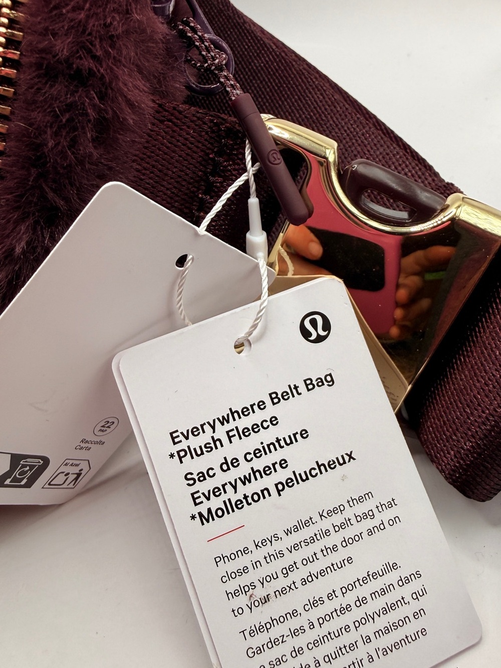 lululemon athletica Plush Zip Cosmetic Pouch - Burgundy - Picture 7 of 13